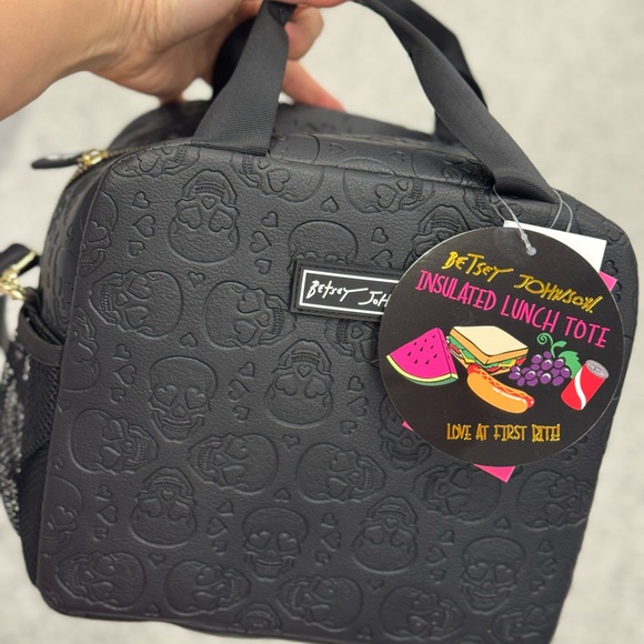 Betsey Johnson Handbags - Betsey Johnson Black Insulated Lunch Tote